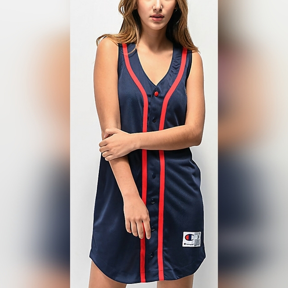 Champion Dresses & Skirts - Champion | Women's 100% Authentic Above The Knee Mesh Jersey Dress, Size L